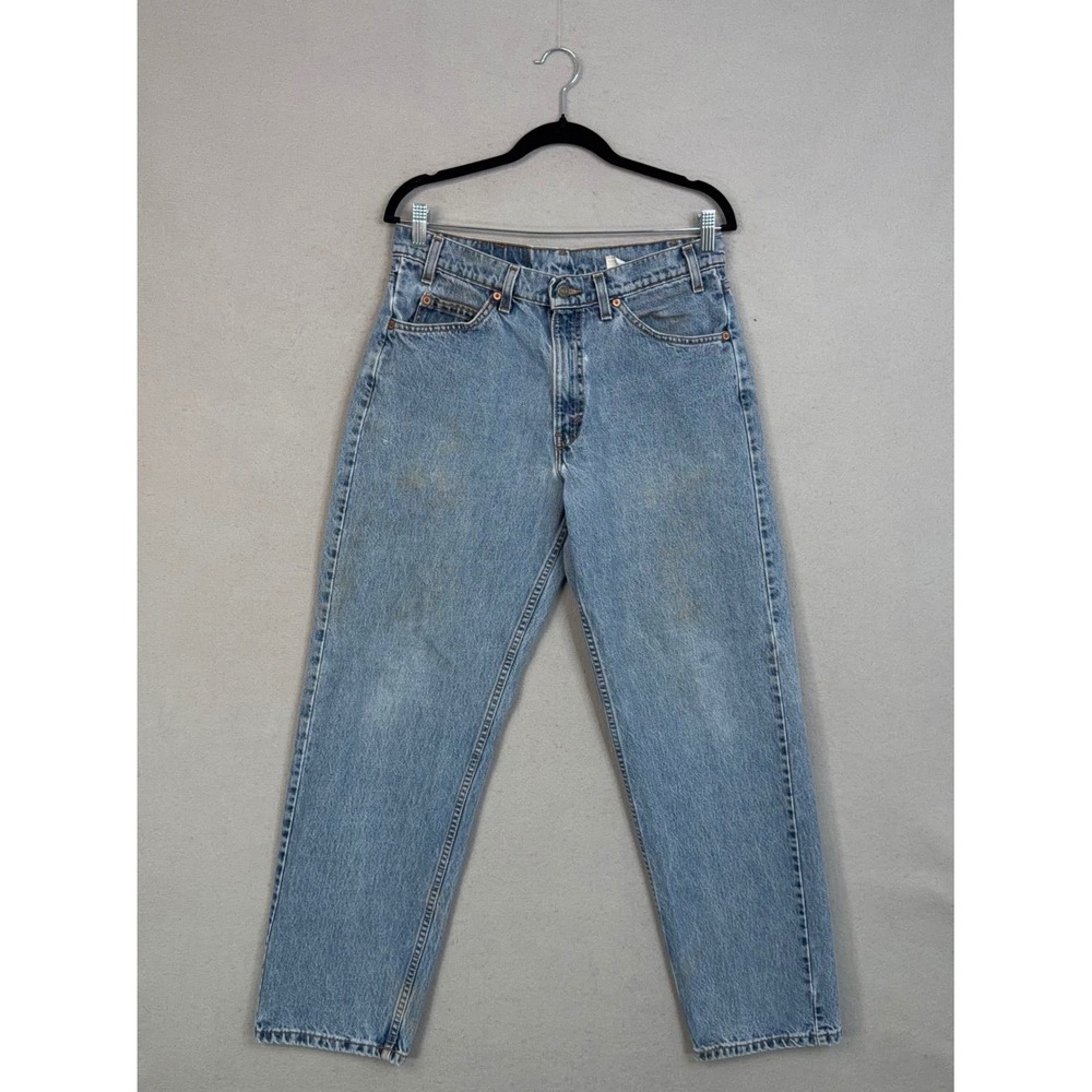 Levis Jeans Mens 32x32 Blue Denim 565 Loose Fit Wide Leg Orange Tab Vintage 90s